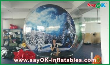 Inflatable हिम बॉल / पारदर्शी Inflatable Chrismas स्नो ग्लोब बबल दीया 5 एम