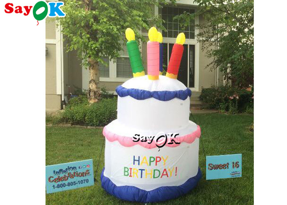सजावट के लिए पिछवाड़े पार्टी पीवीसी प्लास्टिक Inflatable जन्मदिन का केक