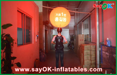 Janpanese लोगो के साथ ऑरेंज बड़े चलने बैकपैक बॉल Inflatable सजावट