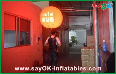 Janpanese लोगो के साथ ऑरेंज बड़े चलने बैकपैक बॉल Inflatable सजावट