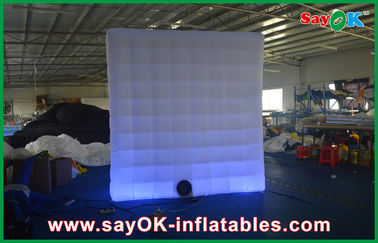 विज्ञापन बूथ प्रदर्शित करता है सफेद परदा प्रकाश Inflatable फोटो बूथ 210D ऑक्सफोर्ड कपड़ा