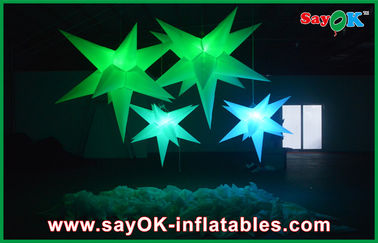 पार्टी के लिए सफेद पॉलिएस्टर कपड़ा Inflatable एलईडी स्टार प्रकाश 1.5 मीटर / 2 मीटर