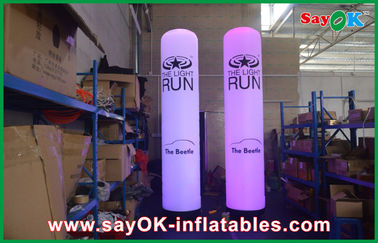 शादी के सजावट के लिए व्हाइट ऑक्सफोर्ड क्लॉथ Inflatable स्तंभ 2 मीटर / 2.5 मीटर / 3 मीटर
