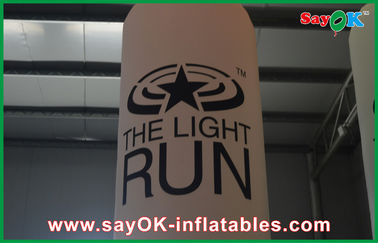 एलईडी Coloum Inflatable प्रकाश सजावट पीला Inflatable स्तंभ