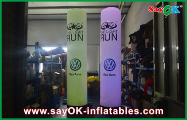 एलईडी Coloum Inflatable प्रकाश सजावट पीला Inflatable स्तंभ