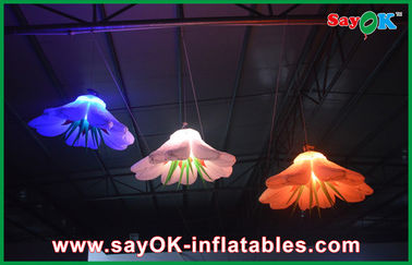 बैंगनी / हरा GIant Inflatable प्रकाश सजावट एलईडी Inflatable प्रकाश फूल