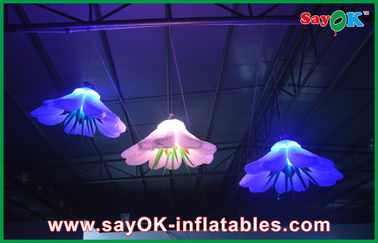 बैंगनी / हरा GIant Inflatable प्रकाश सजावट एलईडी Inflatable प्रकाश फूल