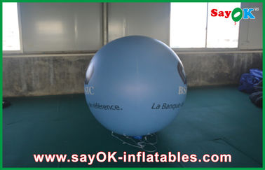 घटना के लिए लोगो प्रिंट के साथ 0.18 मिमी 1.5 मीटर ब्लू पीवीसी बाहरी आउटडोर Inflatable विज्ञापन गुब्बारा