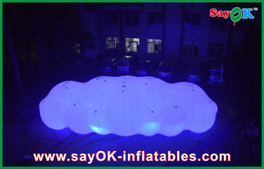 घटना के लिए 0.2 मिमी पीवीसी के साथ 12 मीटर लांग जायंट Inflatable गुब्बारा एलईडी हीलियम बादल