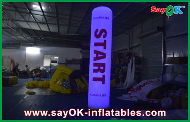 3 मीटर ऊँचाई inflatable प्रकाश सजावट एलईडी स्तंभ क्यूब स्तंभ मुद्रित