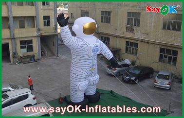 विज्ञापन के लिए 4 एम ऑक्सफोर्ड क्लॉथ आउटडोर हॉलिडे Inflatables व्हाइट स्पेसमैन