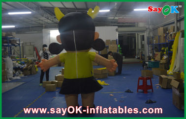 प्यारा सजावट Inflatable पात्र 3 एम लड़की जीवंत बड़े आकार ऑक्सफोर्ड कपड़ा