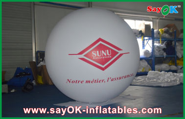 व्हाइट लाइट 0.18 मिमी पीवीसी Inflatable विशालकाय कमर्शियल हीलियम बैलून आउटडोर विज्ञापन