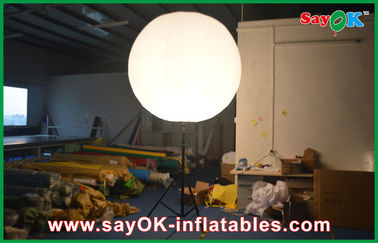 आउटडोर घटना Inflatable प्रकाश सजावट, सफेद स्टैंड Inflatable गुब्बारा Tripod के साथ