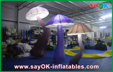 विज्ञापन के लिए इंडोर Inflatable प्रकाश सजावट 2 एम मशरूम चरण