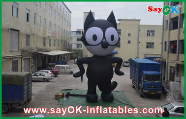 आउटडोर के लिए विशाल 6 मीटर कार्टून Inflatable बिल्ली वाणिज्यिक विज्ञापन