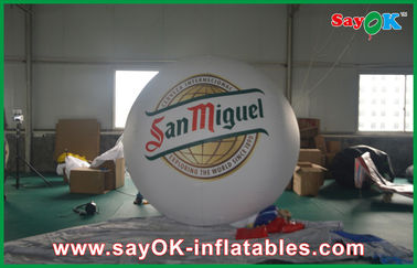 विज्ञापन सफेद 2 एम Inflatable गुब्बारा हीलियम ब्लींप गुब्बारा 0.18 मिमी पीवीसी