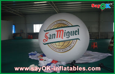 विज्ञापन सफेद 2 एम Inflatable गुब्बारा हीलियम ब्लींप गुब्बारा 0.18 मिमी पीवीसी