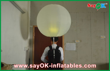 0.8 मीटर व्यास आउटडोर Inflatable बैकपैक विज्ञापन गुब्बारा ऑक्सफोर्ड कपड़ा
