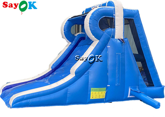 छोटे inflatable स्लाइड गीले और सूखे स्लाइड विरोधी फट लोगो मुद्रण आउटडोर inflatable पानी स्लाइड