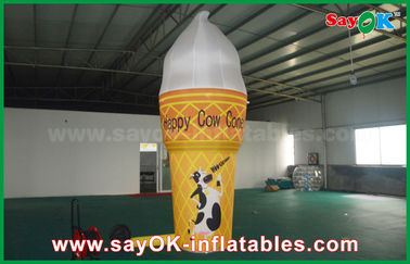 विज्ञापन के लिए 3 एम ऊँचाई पूर्ण प्रिंट अनुकूलित Inflatable आइस क्रीम