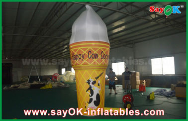 विज्ञापन के लिए 3 एम ऊँचाई पूर्ण प्रिंट अनुकूलित Inflatable आइस क्रीम