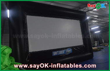 रेंटल के लिए इन्फ्लेटेबल प्रोजेक्टर स्क्रीन 6 X 3.5m PVC / ऑक्सफोर्ड क्लॉथ प्रोटेक्टिव फिल्म इन्फ्लेटेबल मूवी स्क्रीन
