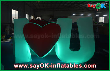 रिमोट कंट्रोलर के साथ विशेष डिजाइन विशाल आउटडोर Inflatable एलईडी पत्र / संख्या