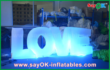 नायलॉन कपड़ा के साथ शादी के लिए 3x1.2m Inflatable प्रकाश सजावट प्यार पत्र