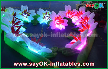 एलईडी लाइट्स के साथ पार्टी इन्फ्लेटेबल लाइटिंग डेकोरेशन एलईडी फ्लावर चेन ऑक्सफोर्ड क्लॉथ इन्फ्लेटेबल फूल