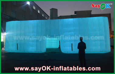 आउटडोर विशाल सफेद एलईडी संरचना घटना Inflatable घन तम्बू,Inflatable नाइट क्लब,Inflatable पार्टी तम्बू बिक्री के लिए