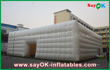 आउटडोर विशाल सफेद एलईडी संरचना घटना Inflatable घन तम्बू,Inflatable नाइट क्लब,Inflatable पार्टी तम्बू बिक्री के लिए