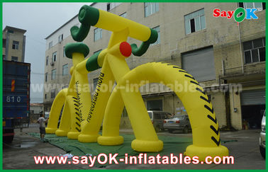 सीई ब्लोअर के साथ अनुकूलित आकार विशालकाय प्रोमोशनल Inflatable साइकिल मॉडल