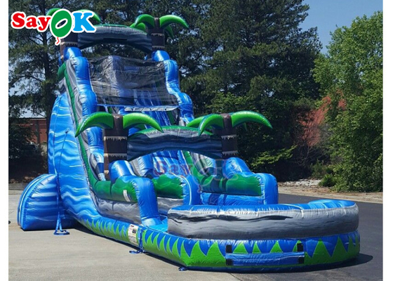 बड़ी inflatable स्लाइड वाणिज्यिक तांबा ब्राउन पीवीसी पानी स्लाइड उछाल घर गर्मी आउटडोर