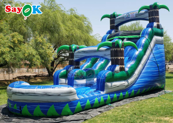 बड़ी inflatable स्लाइड वाणिज्यिक तांबा ब्राउन पीवीसी पानी स्लाइड उछाल घर गर्मी आउटडोर