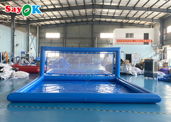 Inflatable Water Sports विशालकाय समुद्र तट पूल Inflatable Volleyball Field Inflatable Water Volleyball Court 10x5x2.1mH