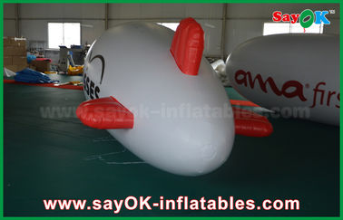 0.2 मिमी पीवीसी कस्टम लोगो Inflatable हीलियम गुब्बारा 5 मीटर हीलियम Zeppelin एयर विमान