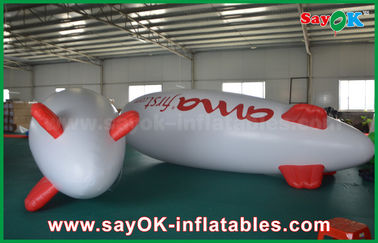 प्रमोशन के लिए 5 मीटर फ़्लोटिंग विज्ञापन Inflatable गुब्बारा हीलियम हवाई जहाज Zeppelin