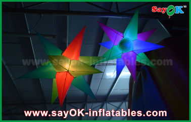 पार्टी के लिए रंगीन ऑक्सफोर्ड कपड़ा Inflatable प्रकाश सजावट एलईडी प्रकाश सितारा