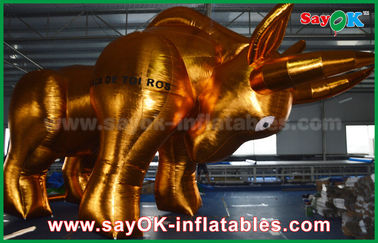 प्रोमोशनल के लिए 4 मीटर ऊँचाई गोल्ड बुल कस्टम Inflatable उत्पाद Inflatable आकार