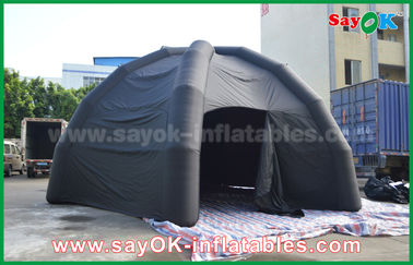 ब्लैक पीवीसी Inflatable एयर तम्बू / विज्ञापन डोम स्पाइडर ब्लोअर के साथ तम्बू