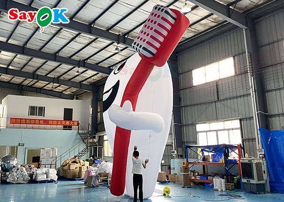 सफेद 6 मीटर inflatable कार्टून पात्र विशाल दांत प्रचार उत्पाद inflatable मॉडल