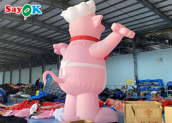 विशाल inflatable कार्टून पात्र पोर्क मॉडल विज्ञापन जन्मदिन की पार्टियों के लिए कार्टून पात्र
