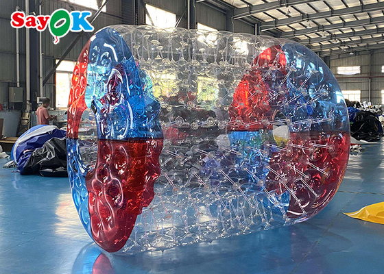 तैरते पानी के खिलौने 0.9 मिमी पीवीसी टारपौलीन झील स्विमिंग पूल के लिए inflatable पानी रोलर बॉल