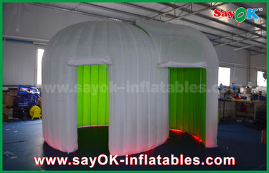 हरा पृष्ठभूमि Inflatable फोटो बूथ संलग्नक डबल - डेक फोटो बूथ तम्बू