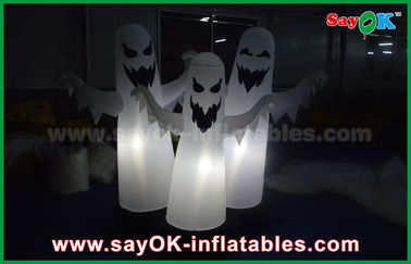 1.5 मीटर ओक्सफ़ोर्ड कपड़ा हेलोवीन 3 भूत Inflatable प्रकाश सजावट निविड़ अंधकार