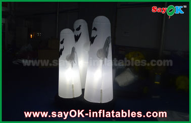 1.5 मीटर ओक्सफ़ोर्ड कपड़ा हेलोवीन 3 भूत Inflatable प्रकाश सजावट निविड़ अंधकार