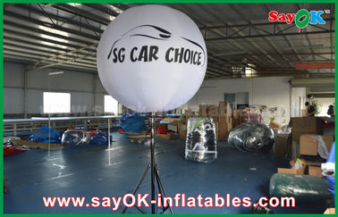 प्रिंट के साथ 1.5 मीटर सफेद लौह Inflatable लाइट सजावट त्रिपोद स्थायी गुब्बारा