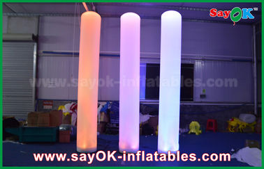 विज्ञापन के लिए 3 एम लंबा नायलॉन कपड़ा Inflatable प्रकाश सजावट स्तंभ आकार