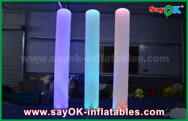 विज्ञापन के लिए 3 एम लंबा नायलॉन कपड़ा Inflatable प्रकाश सजावट स्तंभ आकार